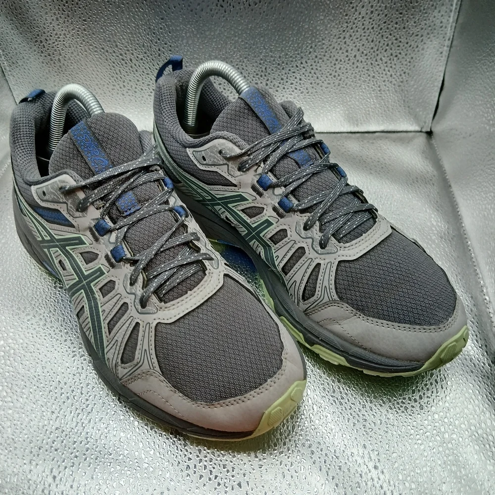 Asics Gray w/Blue & Green Trim Sneakers Women's Size 8.5